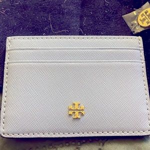 Tory Burch Emerson Slim Card Case lavender purple